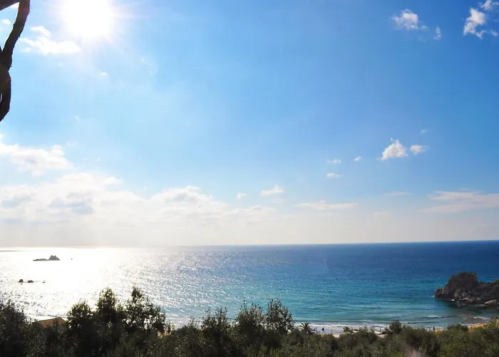 With Swimming Pool And Sea View - Beach, Corfu Pelekas